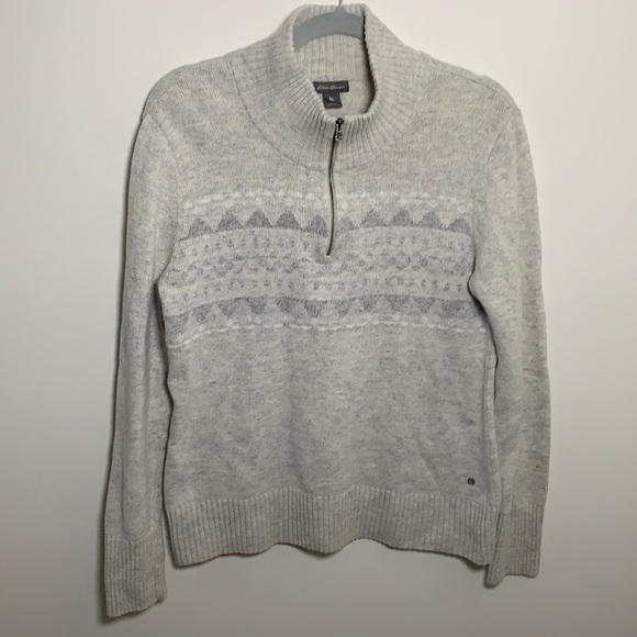 Eddie Bauer Sweaters - Eddie Bauer quarter zip wool blend sweater